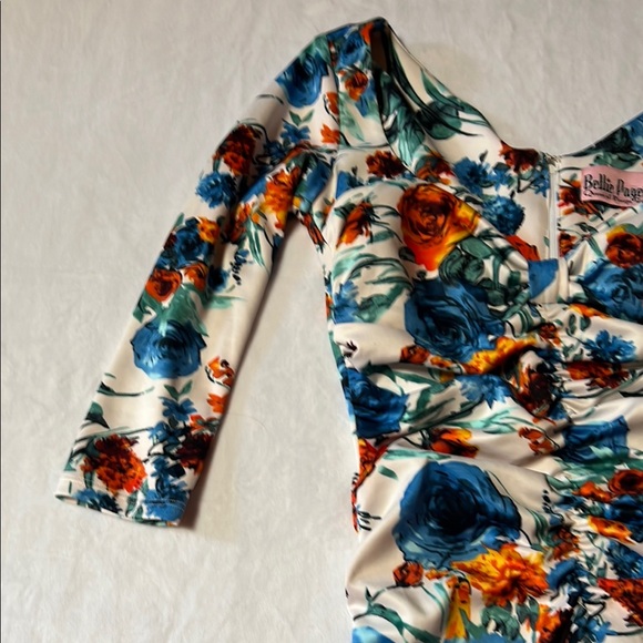 Bettie page floral midi wiggle - Picture 5 of 10